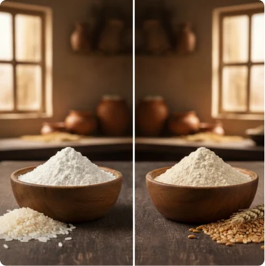 Rice Atta vs Wheat Atta